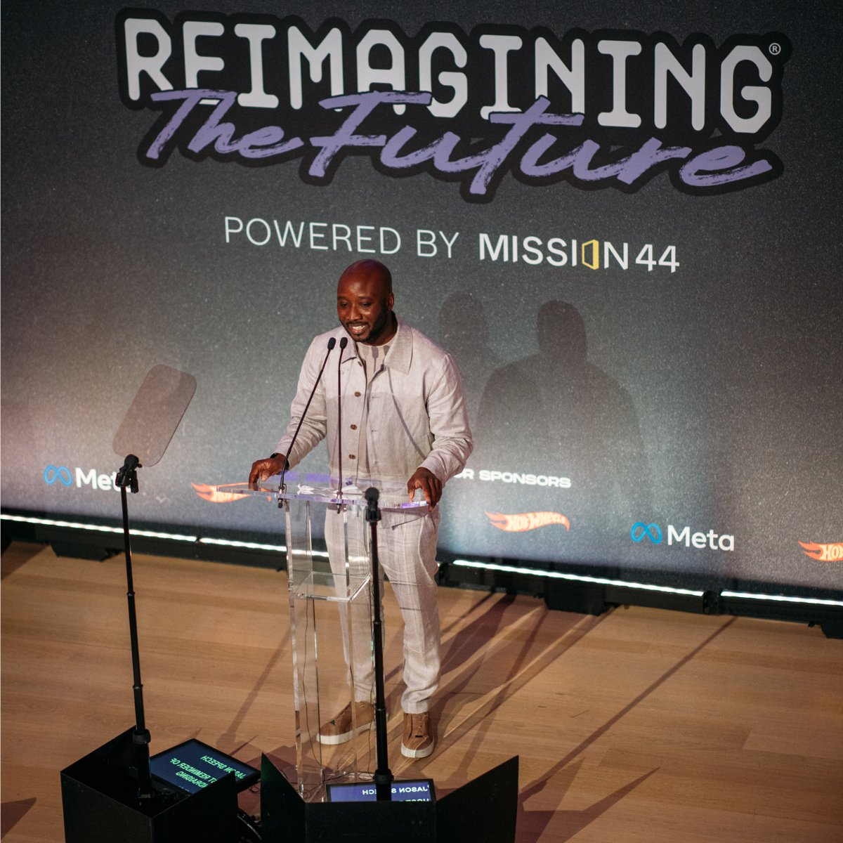 mission44's tweet photo. Reimagining the Future, 2024  ✨💜

The incredible night, hosted by @ArianaBravoF1, kicked off with a warm welcome from Mission 44 CEO, @Jason_Arthur.

This was followed by an inspiring conversation between Ariana, @LewisHamilton and Motorsport Scholar, Laila, who recently started her engineering career at Mercedes F1 Team. Lewis reflected on why he set-up Mission 44, and together with Laila, reimagined what the future of motorsport could look like.

Find out more about the special evening: https://t.co/8LdccGnvgn