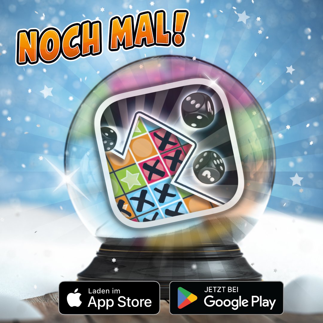 „Noch mal!“-Fans aufgepasst: Hol dir die App und erlebe das beliebte Würfelspiel digital! Schaffst du es an die Spitze der wöchentlichen Rangliste?
Apple: apple.co/48DGql7 | Google: bit.ly/3O4vzac | Amazon: amzn.to/40Xcw9R