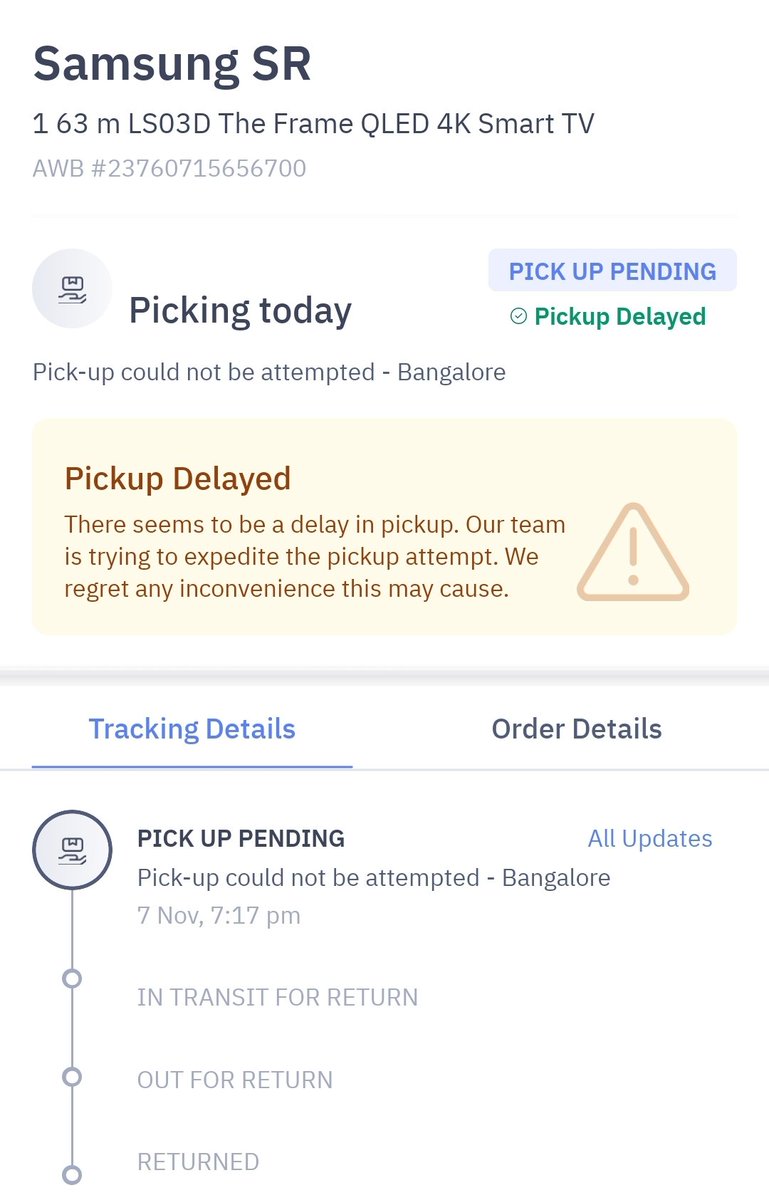 amritcs007's tweet photo. @help_delhivery
Pathetic service from #Delhivery, my product pickup was scheduled since 2 days for AWB 23760715656700  but nothing has done yet. Yet more horrible is i have raised Ticket to resolve the issue but pathetic team is least bothered.Hopeless!!! #courier #Delhiverysucks https://t.co/xlC00yTnok