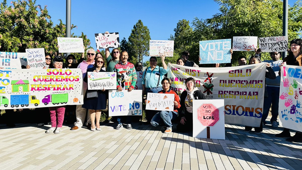 #SanJoaquinValley community leaders traveled to #Riverside today to stand with environmental justice advocates across #California to call on the <a href="/AirResources/">CARB</a> Board to vote NO on staff’s proposed #LCFS amendments.