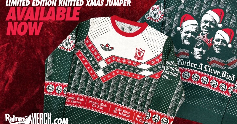 TheRedmenTV's tweet photo. 🎅 GET CHRISTMAS READY ☃️

Stunning #LFC retro design 🤩
Available now &amp; shipping worlwide🔥

🛒 https://t.co/SpmSd48BeC