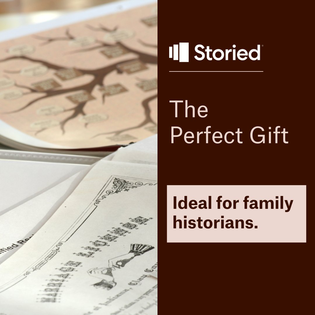 Beyond the #familytree branches...lives the heart of your story. 🌳#Storied gives genealogists the tools to bring their research to life. Because your #ancestors were more than just dates on a page. 🎁 shorturl.at/AekrN #ThoughtfulGifts #GiftGiving #FamilyHistory #Genealogy
