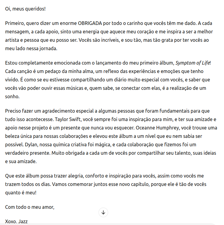 SAIU!! Ouça “symptom of life”  álbum de estreia de Jazz de Haan já disponível nas principais plataformas digitais. 

Alguns agradecimentos. 

open.spotify.com/playlist/073Wq…