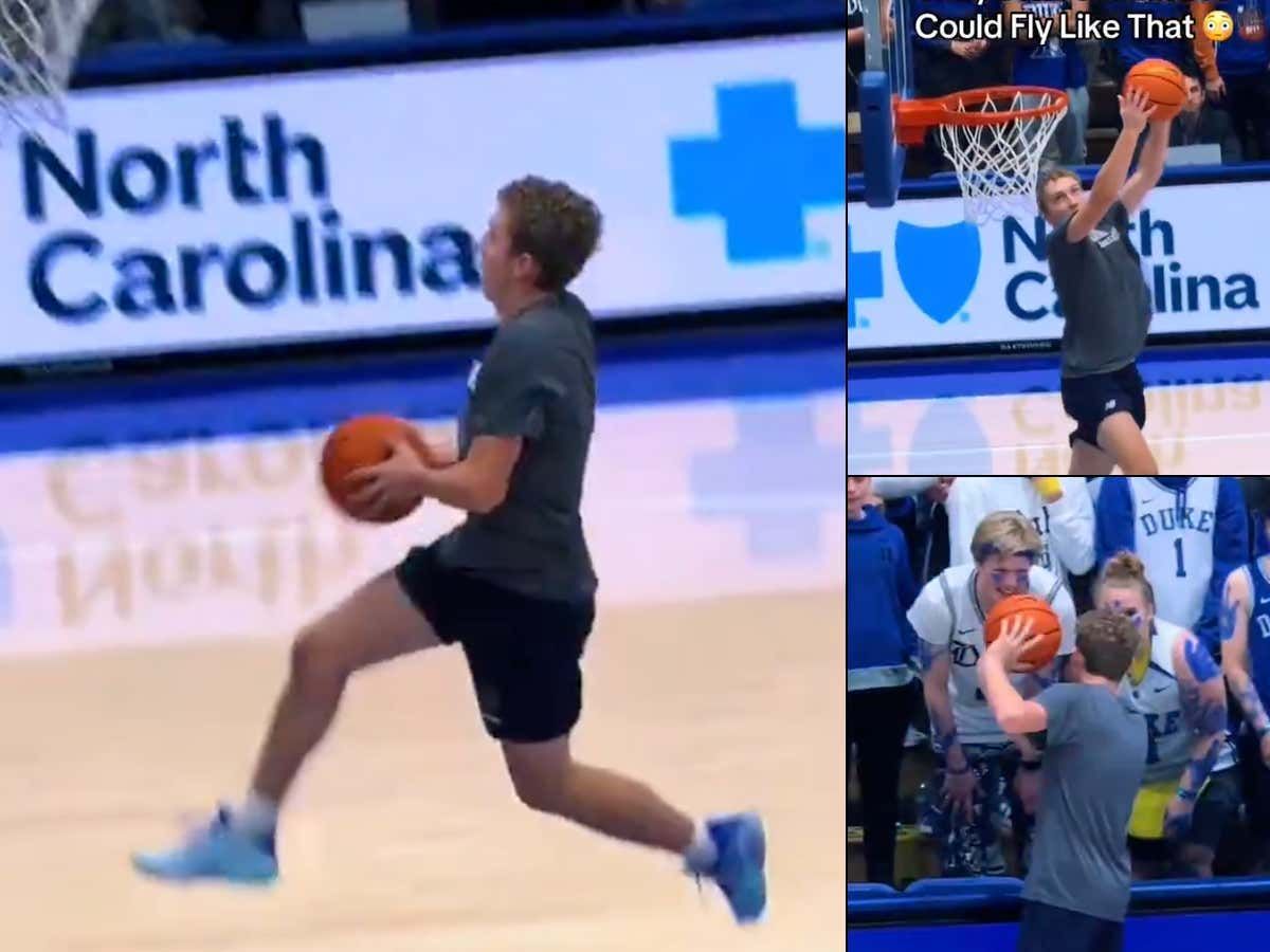 barstoolsports's tweet photo. The Real Maine Event: Maine's Team Manager Had The Cameron Crazies Losing Their Damn Minds, Needs To Be On The Roster Today https://t.co/lY9wxbGSBi https://t.co/rDbTvEmSh8