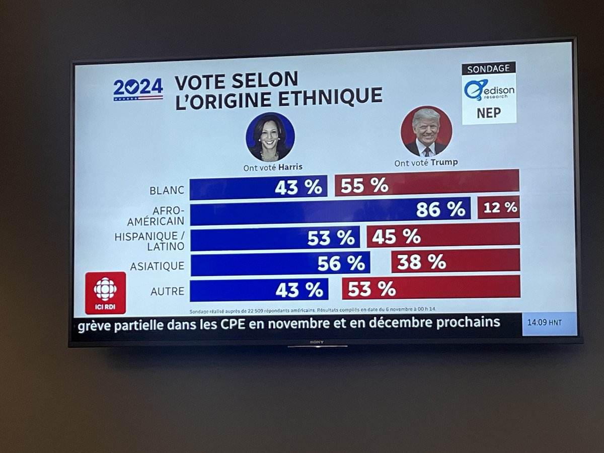 Aurons-nous la repartition du vote par origine ethnique lors de la prochaine élection fédérale ?

Intéressant de voir comme on s’y intéresse quand il est question des USA mais pas lors des élections québécoises ou canadiennes.