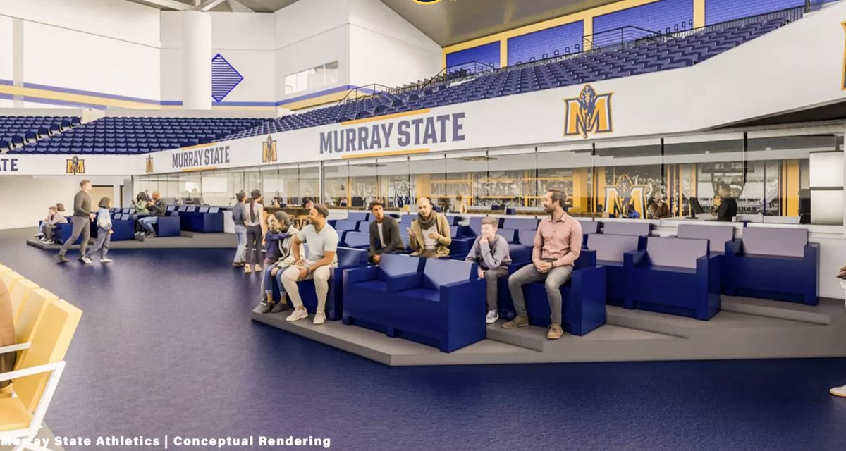 FOS's tweet photo. Murray State is planning eight-figure upgrades to its home arena, the CFSB Center.

Upgrades include:
• Courtside bunker club
• 1,000 premium suites
• Nutrition oasis
• Hydro room
• NIL studio https://t.co/cVhub6vPpm