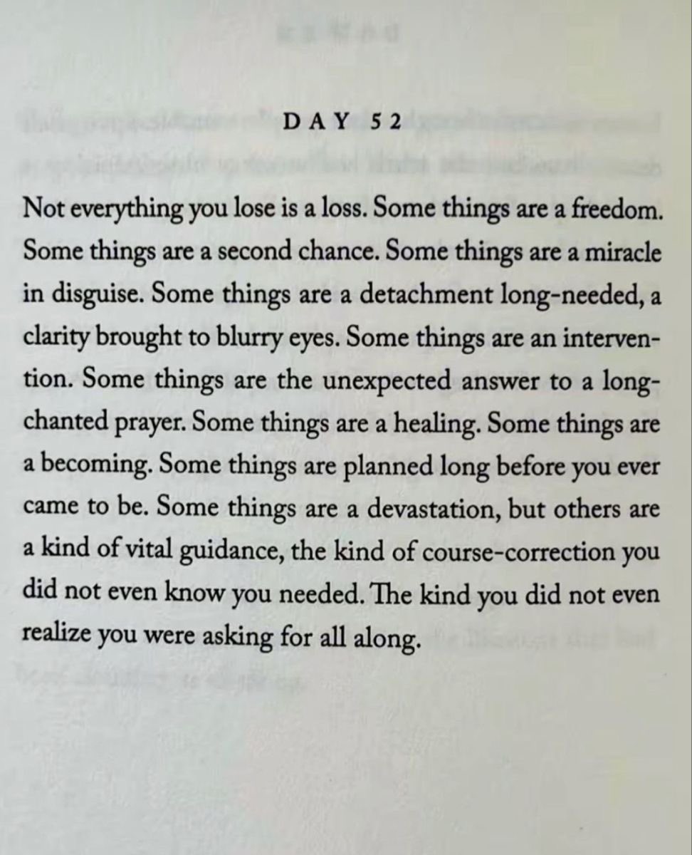 not everything you lose is a loss