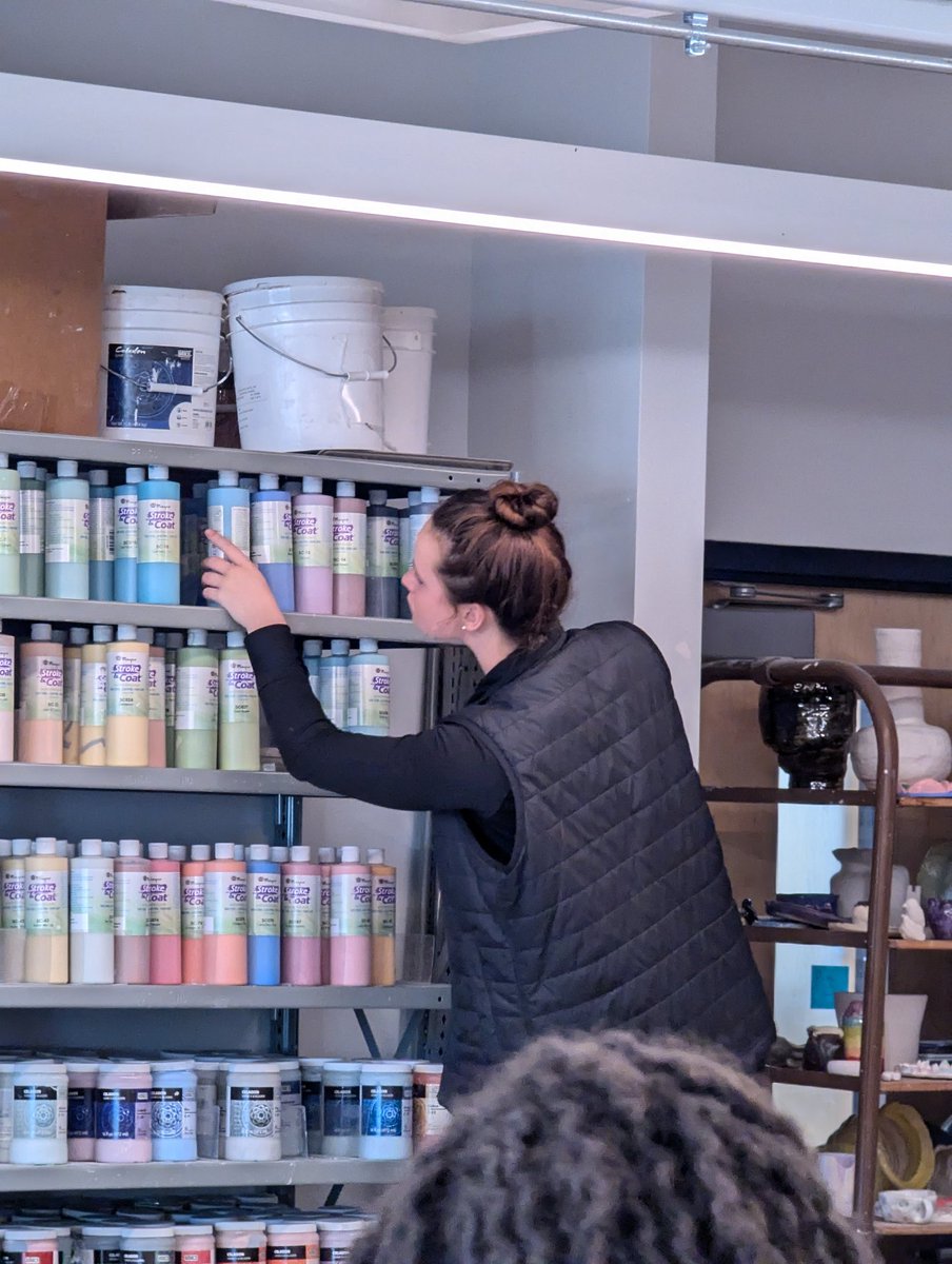 Organizing glazes! I didn't ask her to do this but THIS is what taking ownership and being an active member of a community looks like!