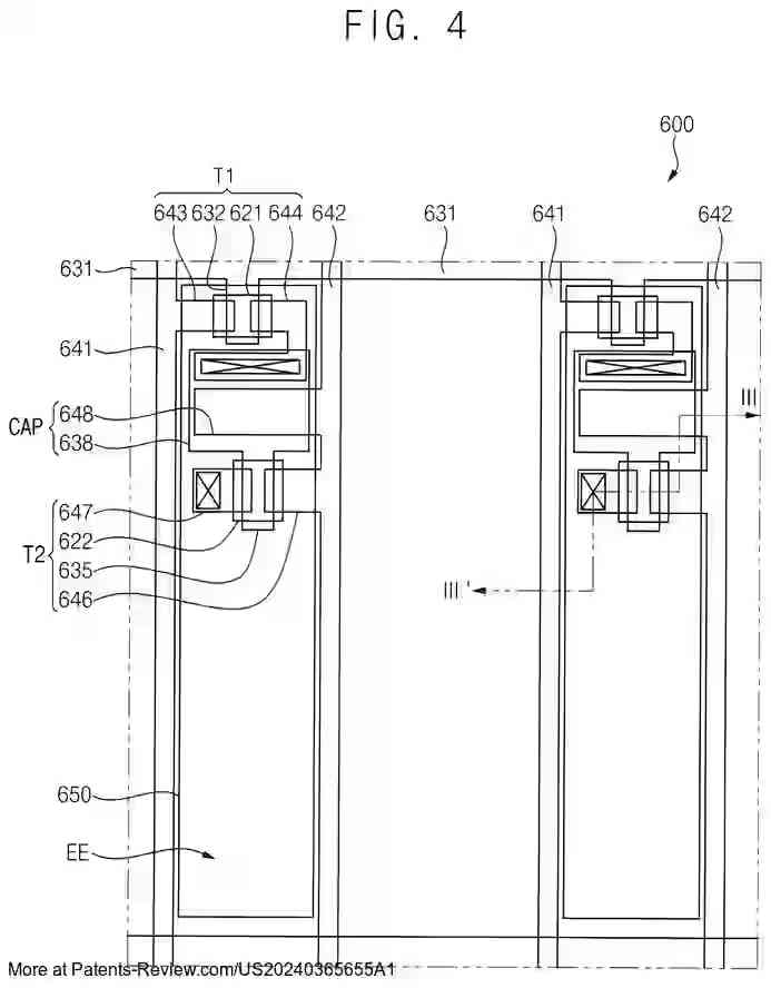 PatentPulse's tweet image. #Samsung's latest patent appl. #US20240365655A1 reveals a #FoldableDisplay device with a flexible module featuring distinct foldable and non-foldable areas. A first plate with grooves supports the structure. #SamsungDisplay $SSNLF #DisplayTech