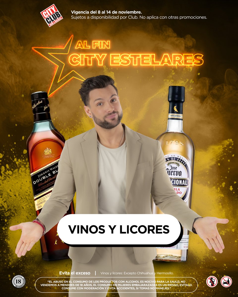 CityClubmx's tweet photo. ¡Es momento de celebrar a lo grande! 🎉🍷 Disfruta este Noviembre Espectacular junto a Nicola y aprovecha las mejores promociones en vinos y licores. ¡Corre a tu City Club! 🏃🏻‍♂️✨

#CityClub #MembersChoice   #Diadecompras #descuentos #CityEstelares #VinosyLicores #NicolaPorcella https://t.co/7faD7fy4w0