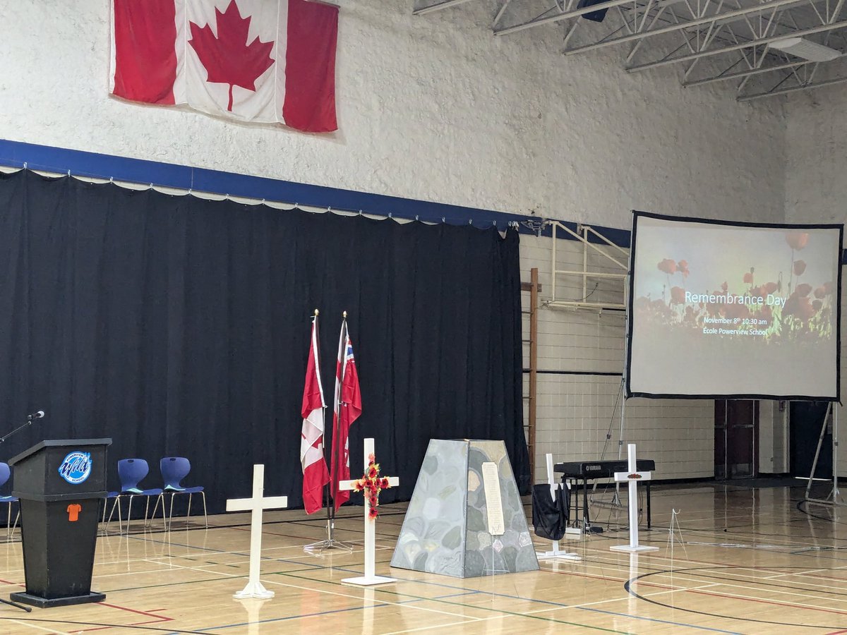 Schools across Sunrise SD will have their Remembrance Day Services today. Thank-you Ecole Powerview School students and staff.