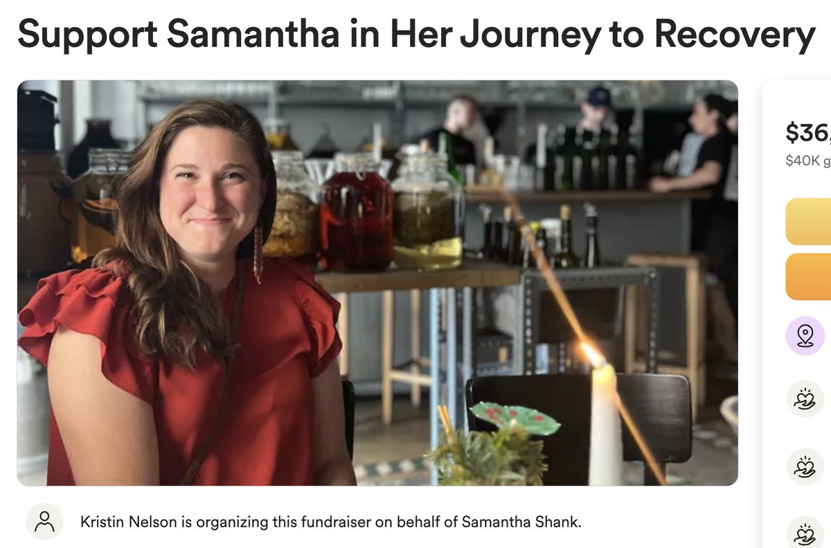 There's Verified GoFundMe for Samantha Shank, who was biking SB on 7/13 at Belden/Clark in Lincoln Park, when she was doored by a motorist and run over by a box truck driver. She recently got out of her 2nd hospitalization and has major medical expenses.
gofundme.com/f/support-sama…