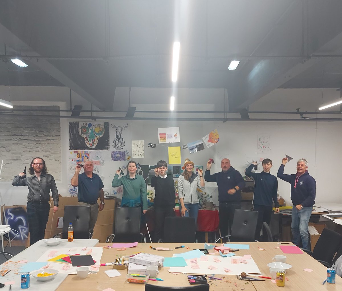 FeelingStrongUK's tweet photo. Our @OYTScotland debriefing night has ended with a paper airplane race! ✈️ Thank you everyone for coming! 💜💪 https://t.co/ObqKhAxihi