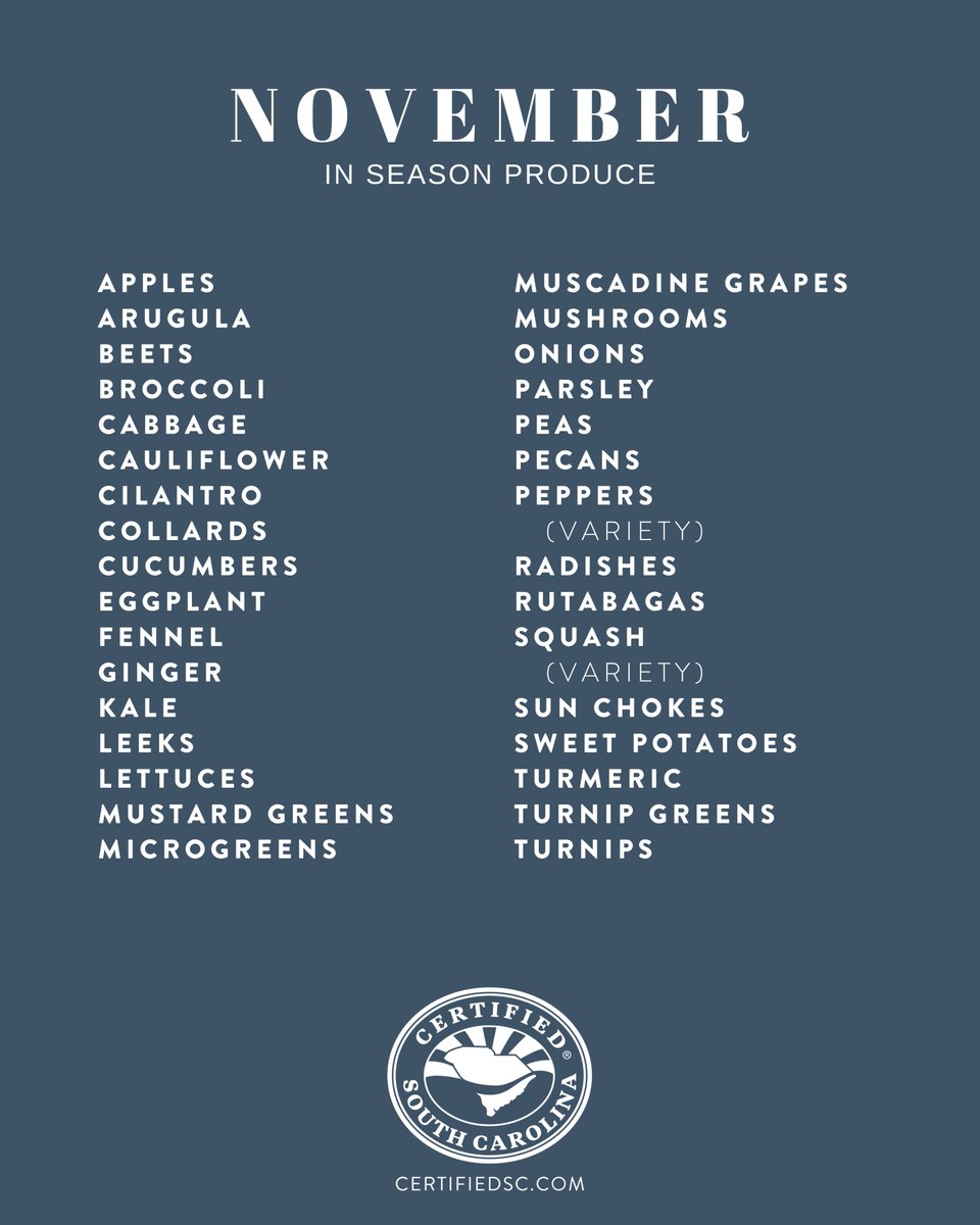 Certified_SC's tweet image. 🍂Harvest season is still in full swing and shelves are stocked with local produce!🍂
Look for the #CertifiedSC sign or head to certifiedsc.com to find some near you!