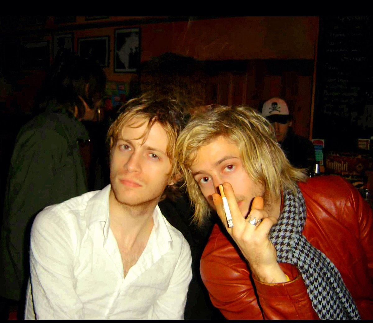 AaronDelays's tweet image. I've never seen this picture before. 20 years ago today apparently... Dizzy in a post gig haze and lost together somewhere in a bar in Derry at the start of our first Irish tour. The further away we are from the moment, the more beautiful the memories become. Lucky is all x