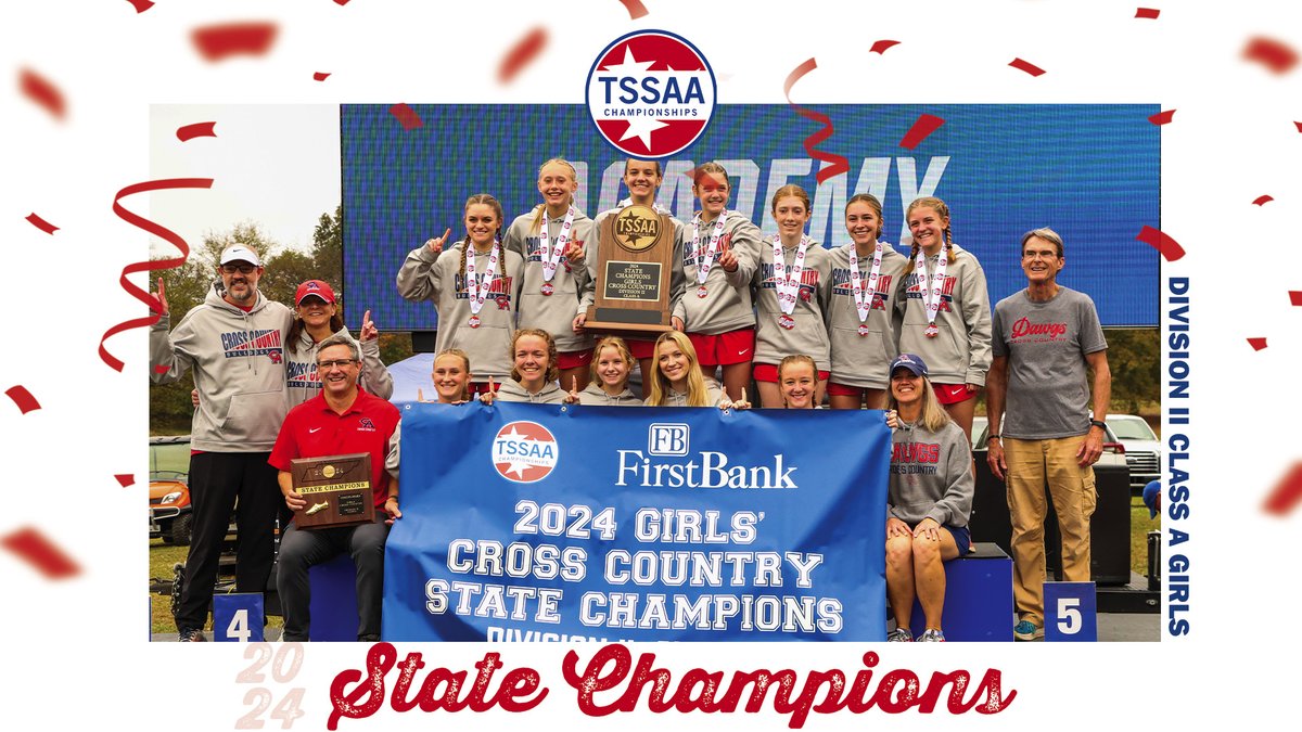 The TSSAA Division II Class A Girls' XC State Champions!

Columbia Academy!🏆