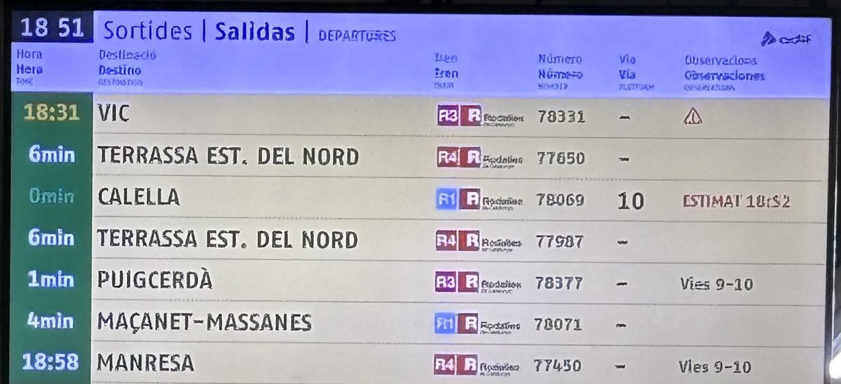 Admin, creo que he descubierto un bug en <a href="/rod3cat/">R3 Rodalies 🤖</a>. 
Repro steps: Si el tiempo asignado para un tren está en el pasado, el sistema se queda bloqueado y los trenes ya no pasan.

Por favor que los developers lo fixeen cuanto antes.
