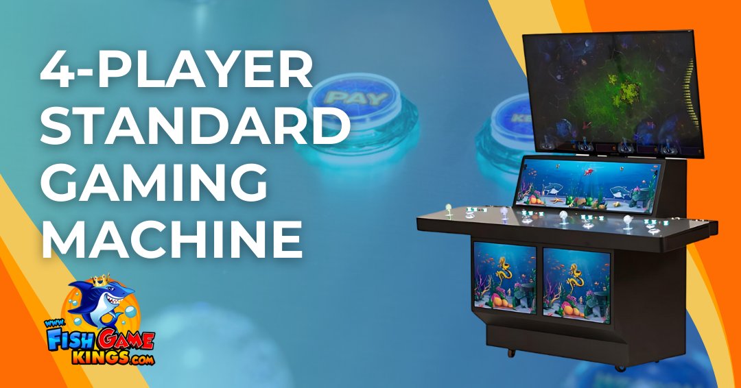 FishGameKings's tweet image. Get on board with our 4-Player Standard Gaming Machine! Featuring a slim design, a 55-inch monitor, easy installation, customizable build options, and a lifetime warranty. Get ready for endless fun and excitement! 🐟🔥 #fishgamekings #fishtablegames #fishgametables