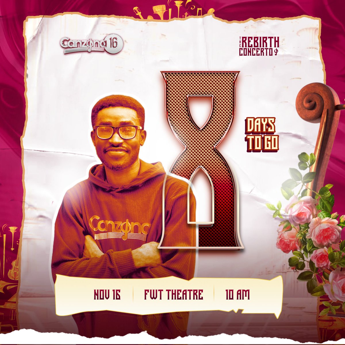 gvc_stacc_futo's tweet photo. 8 days to go! ๐ถ Get ready for Canzona 16: The Rebirth Concerto! The stage is almost set, the energy is rising, and we can't wait to experience an unforgettable celebration of music with you. Are you ready? ๐ #Canzona16 #CountdownToTheRebirth #LiveMusic #Choirs #futochoir https://t.co/ryMPrqE7nK