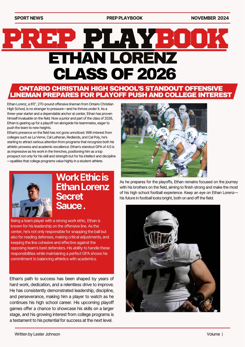 Ethan Lorenz 2026 Lineman Great kid… Great Future… <a href="/dthedeacon/">Dejon Jernagin</a> <a href="/elorenz_77/">Ethan Lorenz</a>