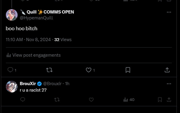 HypemanQuill's tweet photo. @Ursso_ bro needs to unblock me and find out. fucking nincompoop (hint: i'm white and i hate you) https://t.co/4ysL2Y9wmY