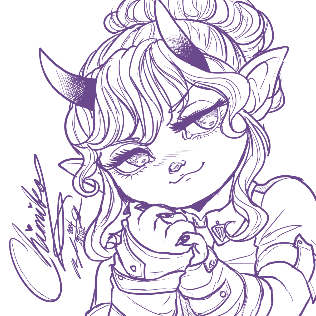 MizunoSuzuka's tweet photo. It was a great night at #clubignition last night, and I was too tired to post, but here are the sketches and the flat color from last night! <3 see y'all next week! @DiamondDE_FFXIV @Cool_cat_crew 1/2 https://t.co/HGZUDpwj8H