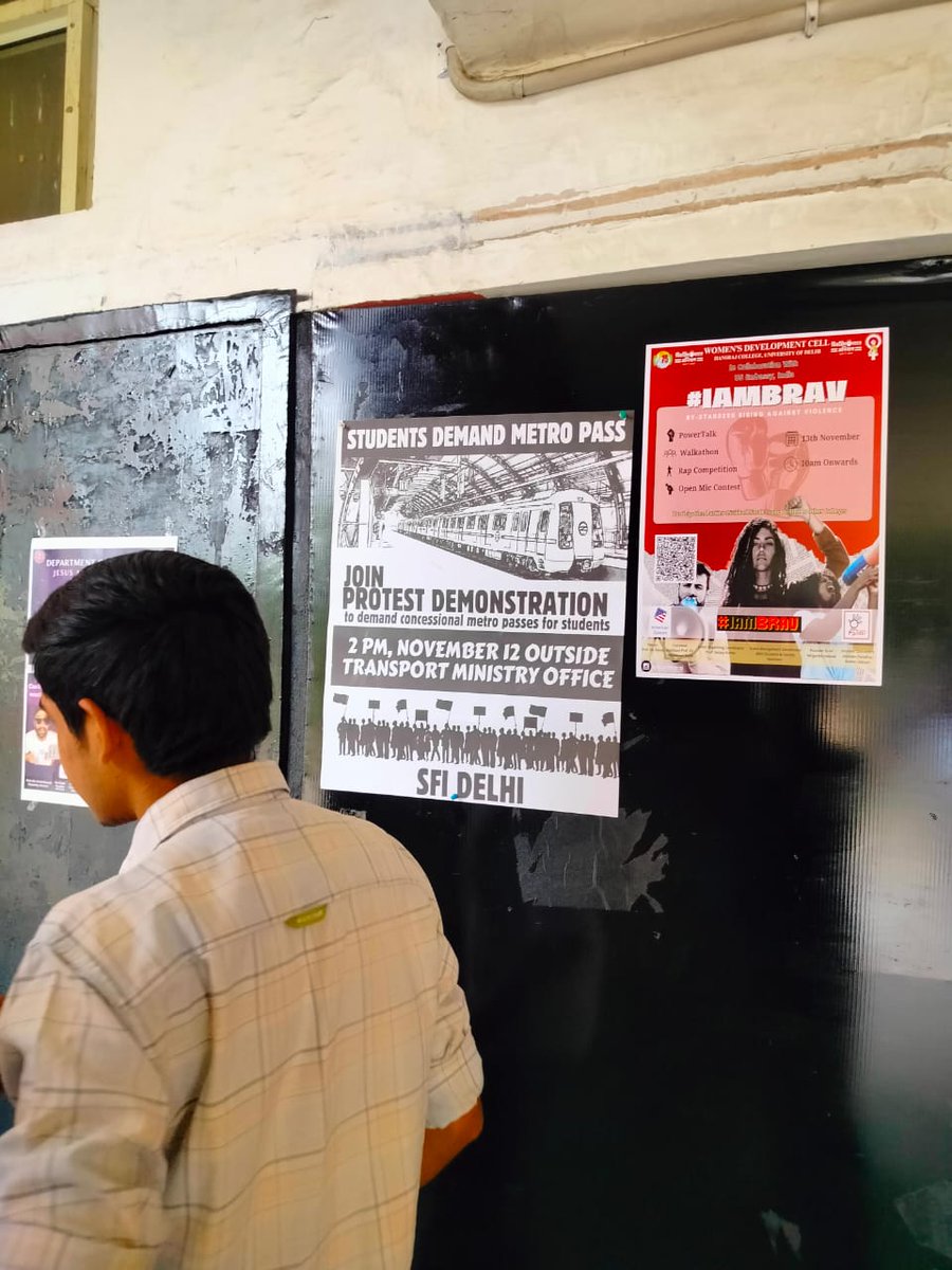 SfiDelhi's tweet photo. Join the Movement !
Join for Concessional Metro
Join the Protest - 2 PM, 12th November, in front of Transport Ministry Office.
#sfidelhi #sfi #dmrc #delhimetro #StudentForMetroPass https://t.co/LxFfqCI2vr