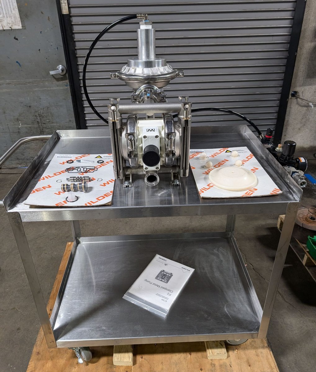NorthwestPump's tweet image. Check out this custom, stainless steel pump cart with a @WildenPump and surge dampener, all for this Portland customer's sanitary needs! Our team can help with your next pump cart, just let us know what you need: okt.to/fuv28U

#pumpcart #custombuilt #sanitary