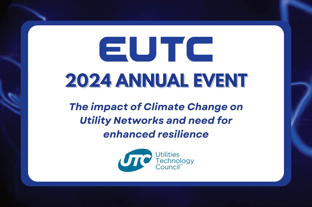 Join us at #EUTC2024AnnualEvent!🌍 

Don't miss <a href="/UTCNow/">Utilities Technology Council</a> President Jimmy R. (Rusty) Williams’s session on the impact of climate change on utility networks and the need for resilience. A crucial talk for the future of infrastructure! 

#ClimateChange #Sustainability #Networking