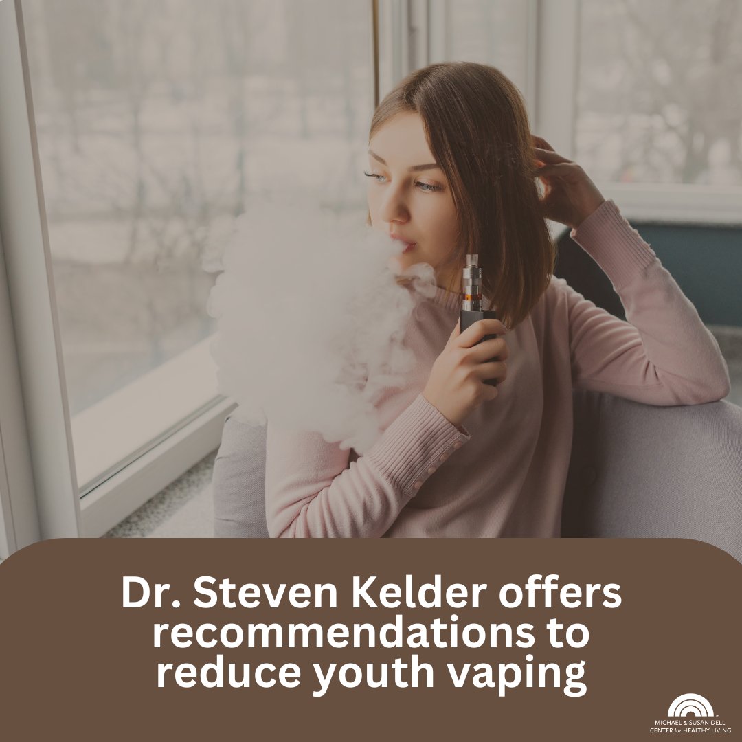 Michael & Susan Dell Center for Healthy Living (@msdcenter) on Twitter photo In our latest blog, <a href="/DrSteveKelder/">Steven H. Kelder, PhD, MPH</a> offers data-driven resources available to help further curb youth #vaping and e-cigarette among young people.
Read for more: bit.ly/3YybsX0 #TheEarlierTheBetter #youthhealth #publichealth #ecigarette In our latest blog, <a href="/DrSteveKelder/">Steven H. Kelder, PhD, MPH</a> offers data-driven resources available to help further curb youth #vaping and e-cigarette among young people.
Read for more: bit.ly/3YybsX0 #TheEarlierTheBetter #youthhealth #publichealth #ecigarette
