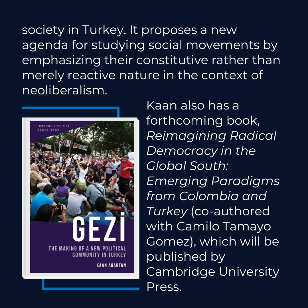 FSUCELTSS's tweet photo. Check out our latest CELTSS Scholarly/Creative Spotlight: Dr. Kaan Agartan, in the Sociology and Criminology Department @FraminghamU.

Click here to purchase Gezi: The Making of a New Political Community in Turkey (Edinburgh University Press, 2024): https://t.co/iNtoHB7NLj https://t.co/rNUFld1rzi