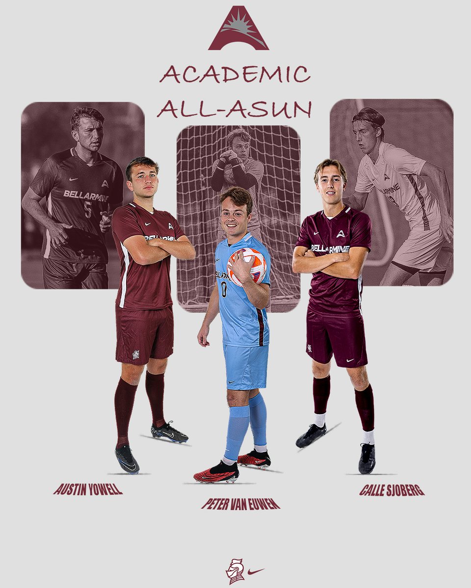 Bellarmine Men's Soccer (@buknightsmsoc) on Twitter photo Landed 3⃣ of the 1⃣1⃣ spots on the Academic All-<a href="/ASUNSports/">Atlantic Sun Conference</a> Team.
Congrats to Austin, Peter and Calle ‼️
📕 🟰 ⭐️ 🟰 ⚽️ Landed 3⃣ of the 1⃣1⃣ spots on the Academic All-<a href="/ASUNSports/">Atlantic Sun Conference</a> Team.
Congrats to Austin, Peter and Calle ‼️
📕 🟰 ⭐️ 🟰 ⚽️