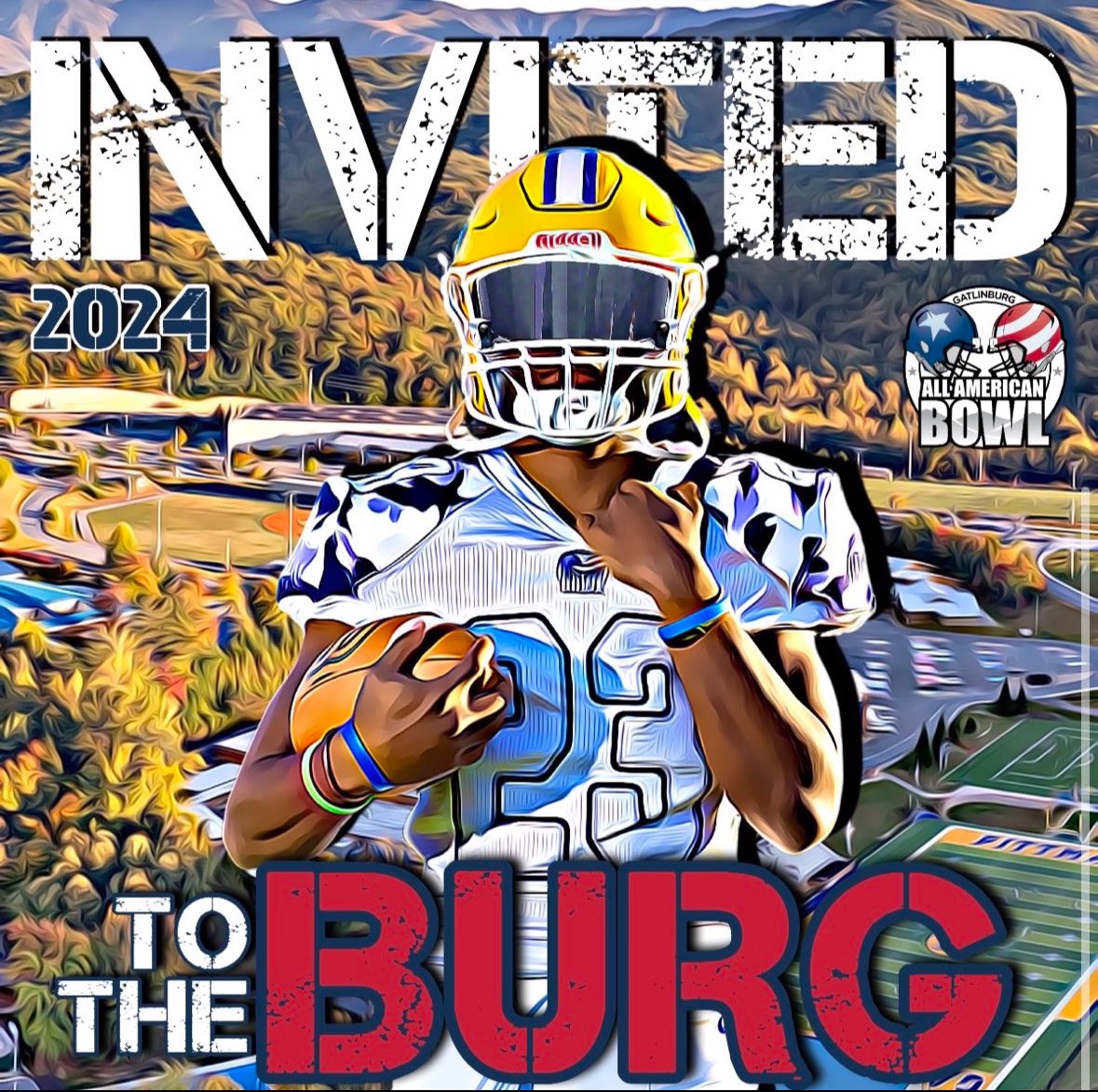 Excited and extremely grateful for an invitation to <a href="/GatlinburgBowl/">Gatlinburg All American Series</a> All American Game! <a href="/Coach19Bell/">Stephen Bell</a> <a href="/CoachGriffin31/">William Griffin</a> <a href="/CoachSchell_/">Matthew Schell</a> <a href="/TheCoachMorris/">Tyzhir Morris</a> <a href="/CoachRC23/">𝓡𝑜𝓈𝓈 𝒞𝑜𝑜𝓅𝑒𝓇</a> <a href="/CoachMadAtwell/">Coach Madison Atwell</a> <a href="/TXPrivateFBGuy/">Texas Private School Football</a>