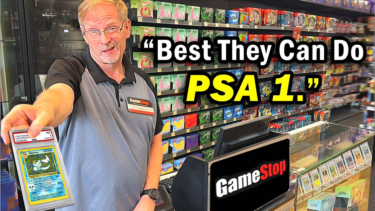 GameStop graded my Pokemon cards! I stopped by a store to pick them up.  Here's the grades... WATCH: https://t.co/6NNMcTpcfH