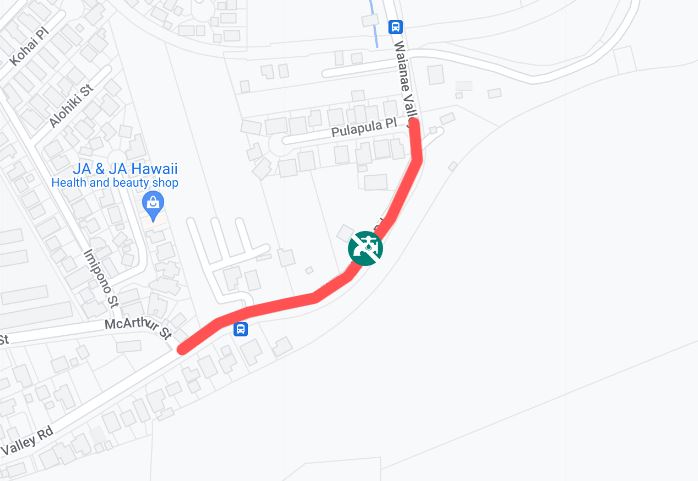 BWSHonolulu's tweet photo. Waianae: Crews responding to 12" main break by 85-368 Waianae Valley Rd., betw McArthur St & Pulapula Pl.
Waianae Valley Rd. closed in both directions along that section due to road damage. Avoid area. More info: https://t.co/WcG54MDSPS. #mainbreak #bwshonolulu #hitraffic https://t.co/XjdDS0BXc1
