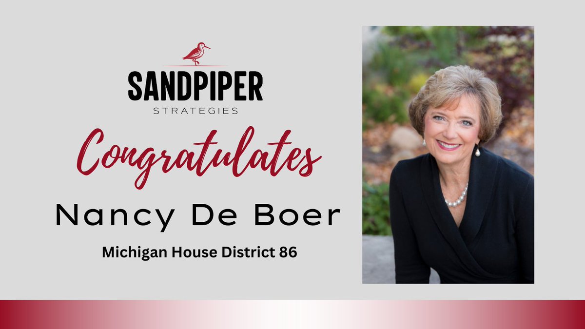 SandpiperStrat's tweet photo. Congratulations to @deboernancy on her win in #MIHD86! https://t.co/EVcUEurm0s