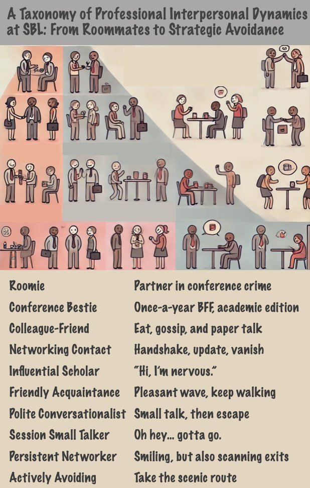 A Taxonomy of Professional Interpersonal Dynamics at SBL: From Roommates to Strategic Avoidance