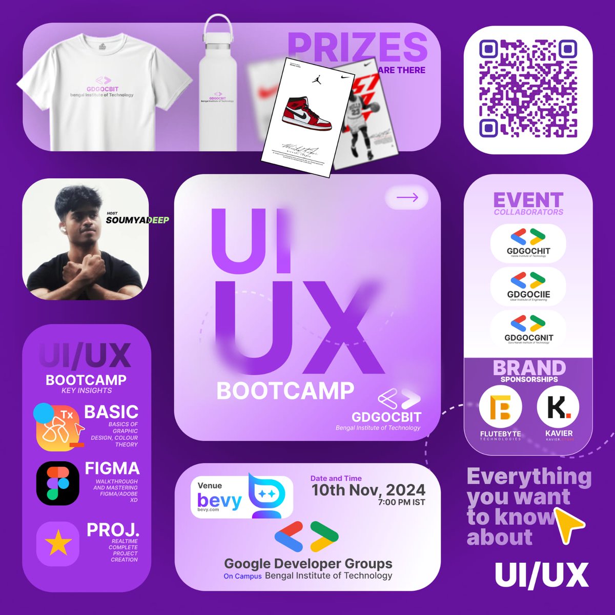 🚀 Join the Ultimate UI/UX Design Bootcamp! 🎨

🗓️Date: 10th Nov
⏳Time : 7 PM 
🏆Prizes: Yes, there are prizes.

Our host is <a href="/mesoumyadeep04/">Soumyadeep Datta</a> and our amazing sponsors: Kavier and <a href="/flutebyte/">Flutebyte Technologies</a> !!👾

In collaboration with <a href="/gdgc_gnit/">GDGC GNIT</a> , <a href="/gdgciiekalyani/">Google Developer Groups on Campus IIE Kalyani</a>  and GDGOC HIT Haldia!!✨🎉