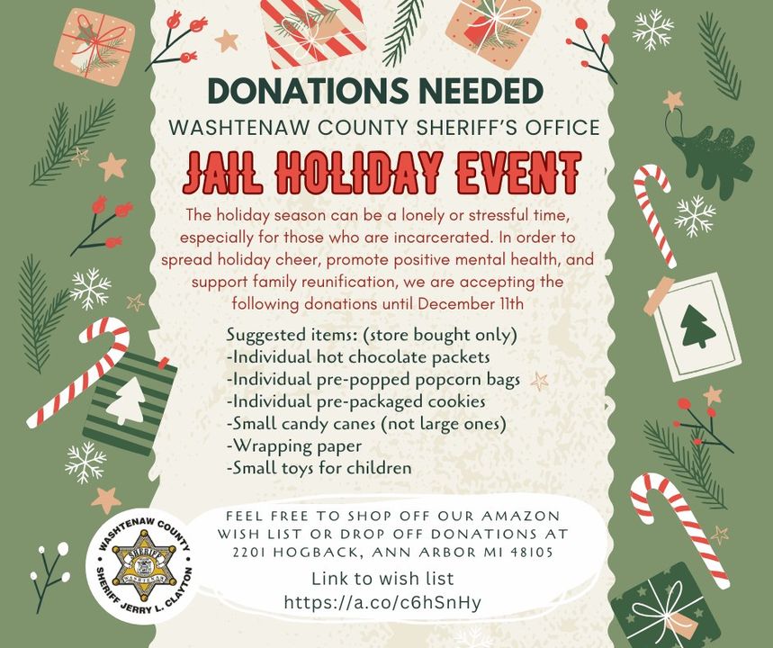 The holiday season can be tough, especially for those who are incarcerated. WCSO is committed to bringing some holiday cheer and supporting family connections. We're planning a special event to help incarcerated individuals create heartfelt gifts for… dlvr.it/TG4gZL
