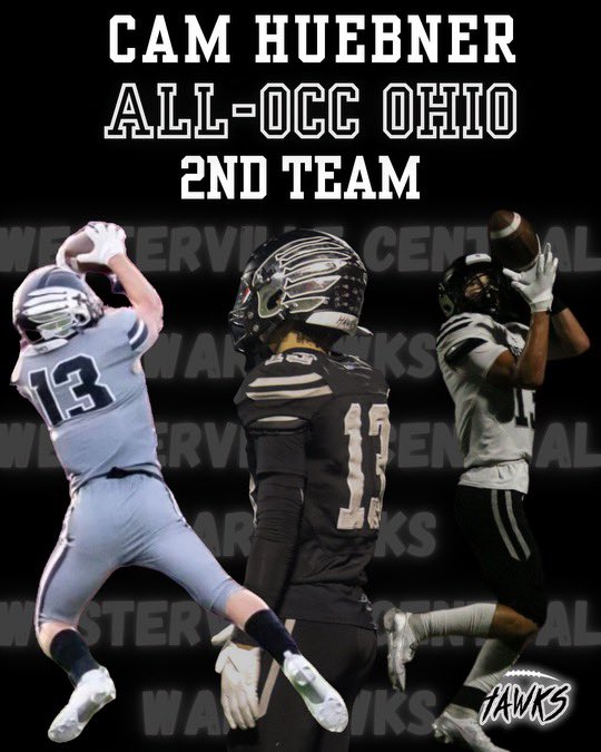 Cam Huebner 2027 (@cameronchuebner) on Twitter photo Honored to be named
2nd Team ALL-OCC OHIO
Thx <a href="/Coach_Franke/">Josh Franke</a> only the beginning.
Per MaxPreps:
No. 1 in Ohio D1 with 23.75 yards per reception (^12 catches)
<a href="/WCHS_Football/">WCHS 🏈 Warhawks</a> <a href="/WRTreezy/">Roy Roundtree</a> <a href="/Kstaff07/">kstaff</a> <a href="/Coach_Dalrymple/">Nick Dalrymple</a> Honored to be named
2nd Team ALL-OCC OHIO
Thx <a href="/Coach_Franke/">Josh Franke</a> only the beginning.
Per MaxPreps:
No. 1 in Ohio D1 with 23.75 yards per reception (^12 catches)
<a href="/WCHS_Football/">WCHS 🏈 Warhawks</a> <a href="/WRTreezy/">Roy Roundtree</a> <a href="/Kstaff07/">kstaff</a> <a href="/Coach_Dalrymple/">Nick Dalrymple</a>