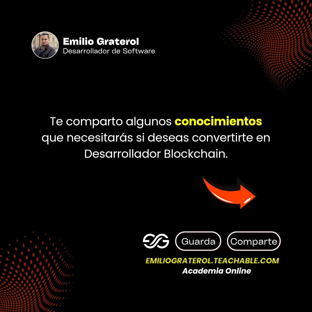 graterolz's tweet image. En este hilo conoce algunos conocimientos requeridos para ser Desarrollador Blockchain.

#blockchain #desarrolladorblockchain #desarrolladores #software #desarrolladordesoftware #software #programador #programacion #emiliograterol