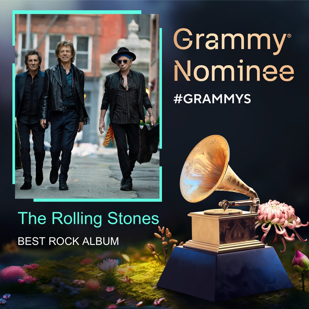 The Rolling Stones have been nominated for a GRAMMY for Best Rock Album for Hackney Diamonds! Special thanks to the <a href="/RecordingAcad/">GRAMMYS</a> 🙌

The 67th GRAMMY Awards take place Feb 2, 2025 and will broadcast live on <a href="/CBSTVStudios/">CBS Studios</a> 

#rollingstones #GRAMMYs