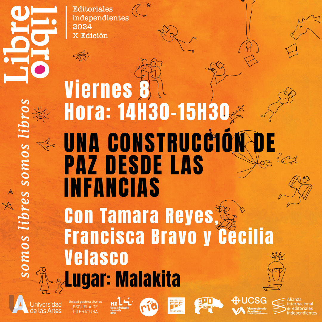 Algunas de las actividades para esta tarde en #LibreLibro 

📍Nos vemos en el Pasaje Illingworth. 
Además, a partir de las 17H30 hay Slam de Poesía en Mz. 14. 

Lxs esperamxs.