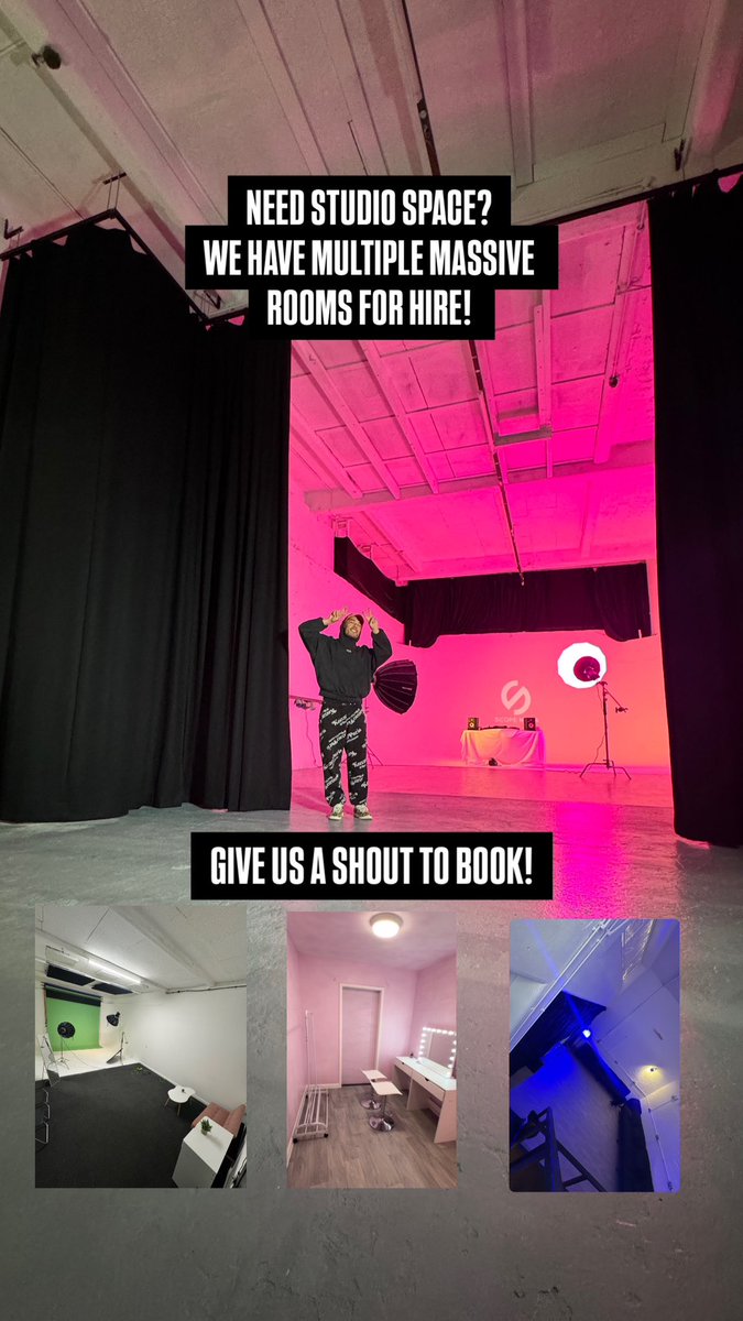 So far we’ve had:

Art Exhibtions 
BHM events 
Music videos 
Content creation
Influencer deliverance 
Casting shoots
Photos shoots 
Live Dj sets

Big up for all the love and support! 

scopemediastudios.co.uk