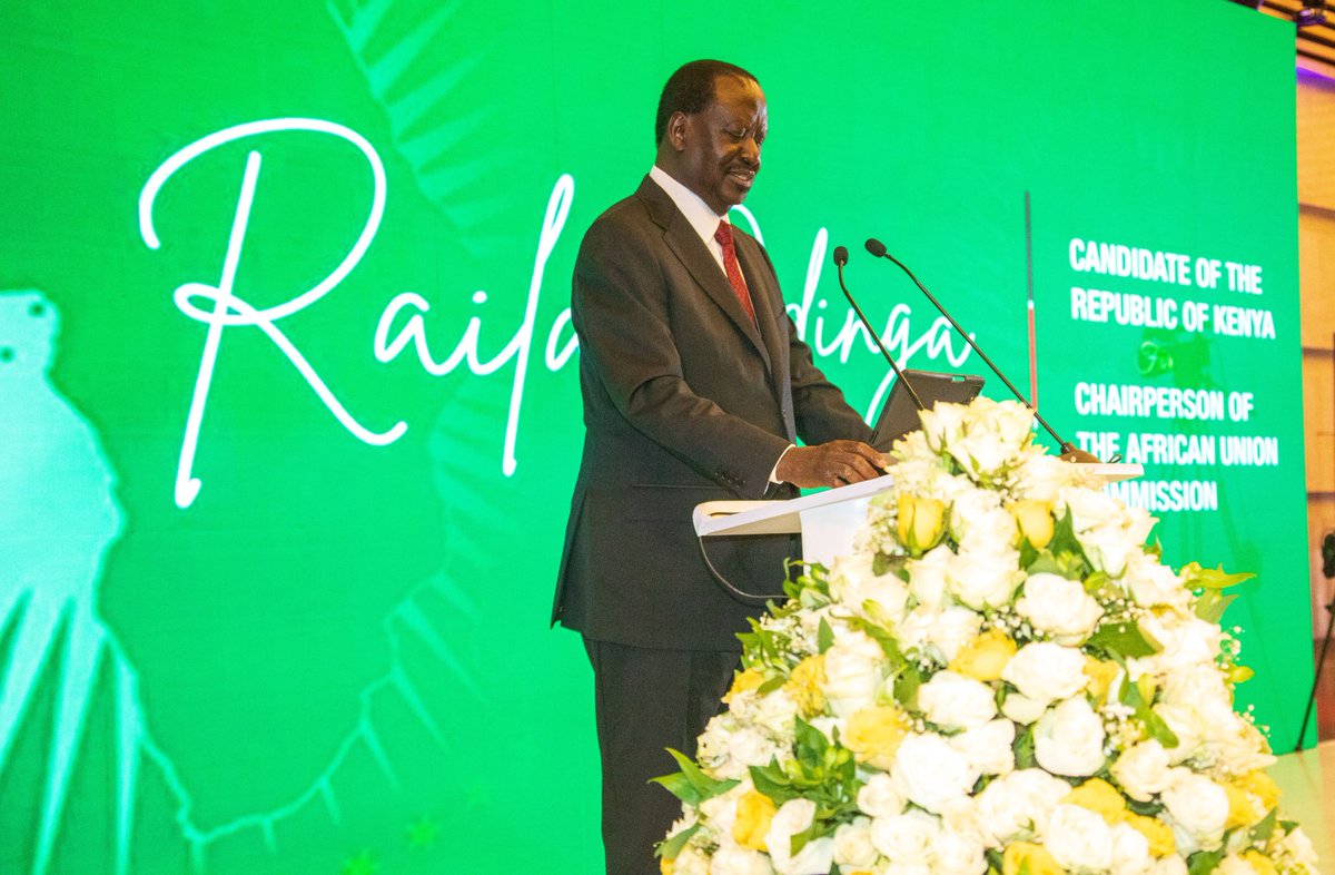 RailaOdinga's tweet image. Today in Addis Ababa, I unveiled my vision and priorities for the African Continent. I envision an Africa that is united, prosperous, competitive, peaceful, revered and influential in the global arena. I envision a continent where industries flourish, cities connected through