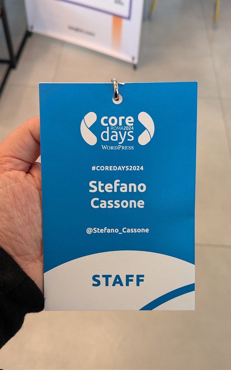 Stefano_Cassone's tweet image. WordPress Core Days: ebbene sì, sono uno degli organizer 😊
#CoreDays2024