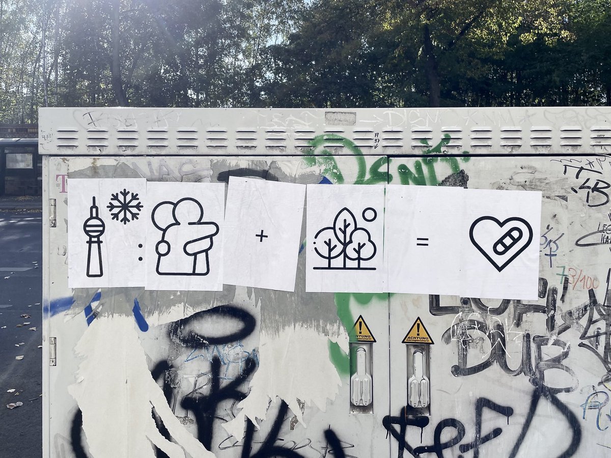 JuliGudehus's tweet photo. Margaux, Lana and Sam plastered the city with encouraging messages for people suffering from the hardships of Berlin winter. @IconSpell https://t.co/JIEo5kHhTH