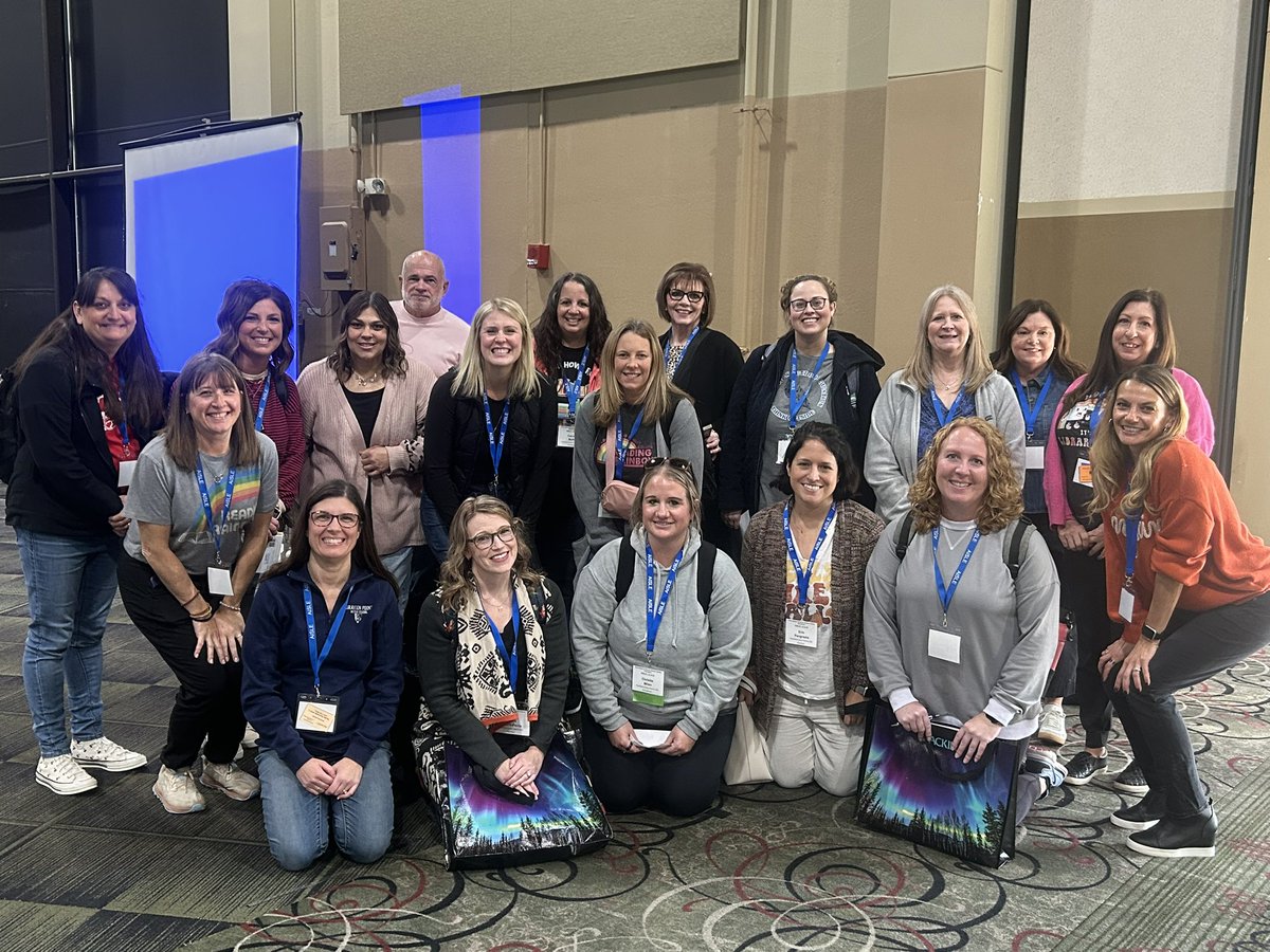 LShevino's tweet photo. Plainfield School District 202 Media Specialists at the 2024 AISLE conference #AISLEd24 https://t.co/z4wmCYw4Ep