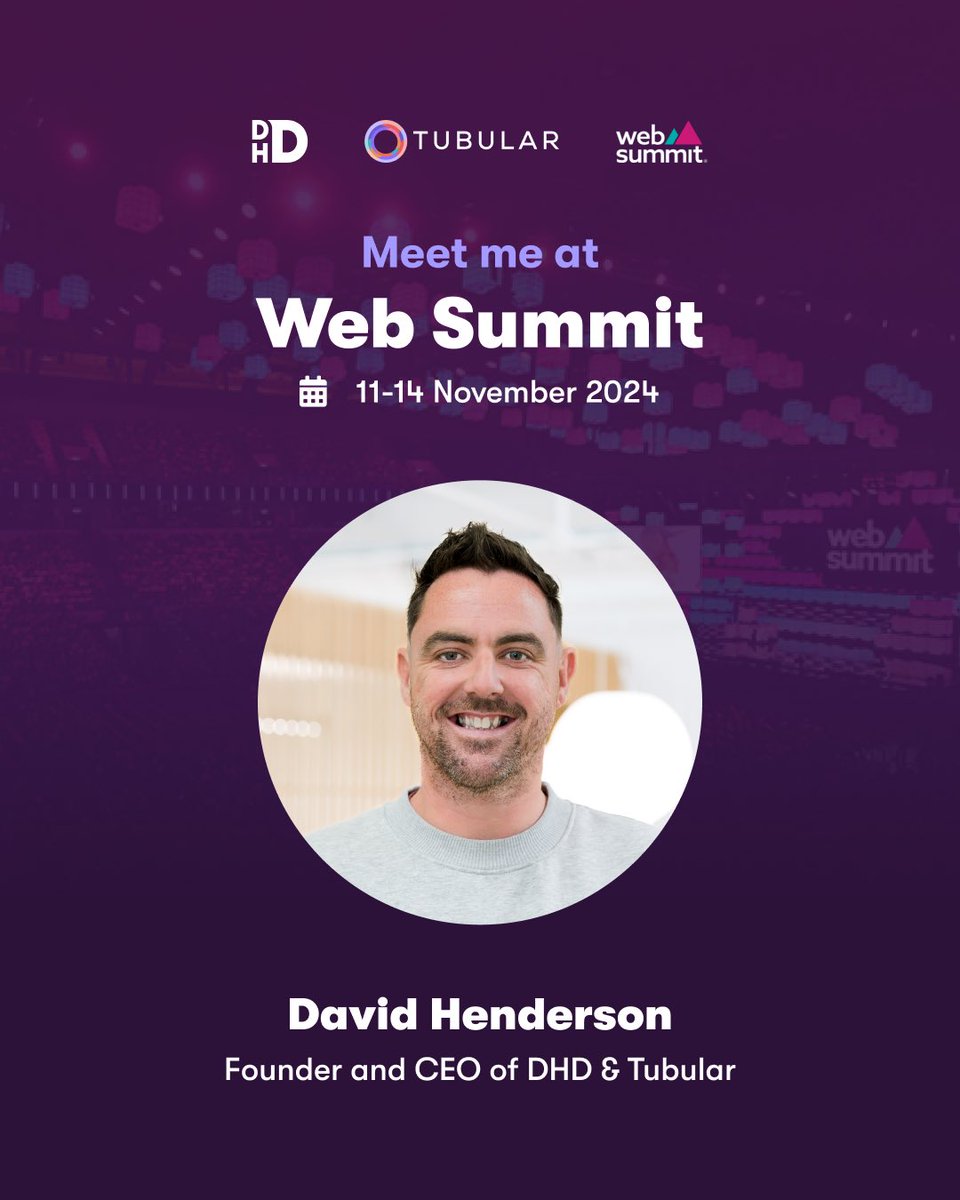 David Henderson (@davidhender) on Twitter photo Reuben & I are excited to be on our way to <a href="/WebSummit/">Web Summit</a> next week in the beautiful Lisbon, Portugal. 🇵🇹 ☀️
Drop me a message if you’re going too & let’s grab a coffee (or Pasteis de nata!) ☕️🥧
<a href="/wearedhd/">DHD</a> <a href="/tubular_io/">Tubular.io</a> Reuben & I are excited to be on our way to <a href="/WebSummit/">Web Summit</a> next week in the beautiful Lisbon, Portugal. 🇵🇹 ☀️
Drop me a message if you’re going too & let’s grab a coffee (or Pasteis de nata!) ☕️🥧
<a href="/wearedhd/">DHD</a> <a href="/tubular_io/">Tubular.io</a>