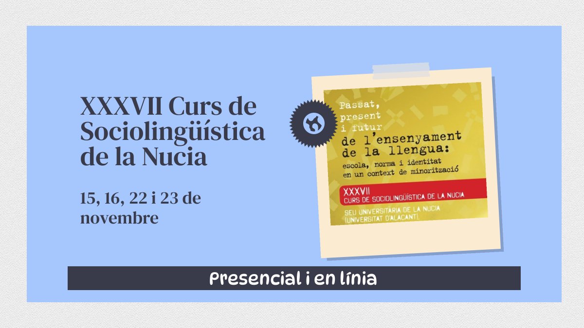 Curs de sociolingüística de la Nucia tweet media